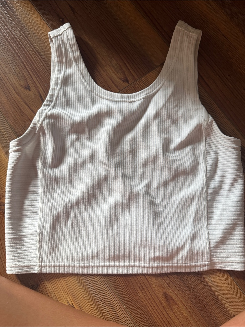 lululemon athletica White Ribbed Tank Top